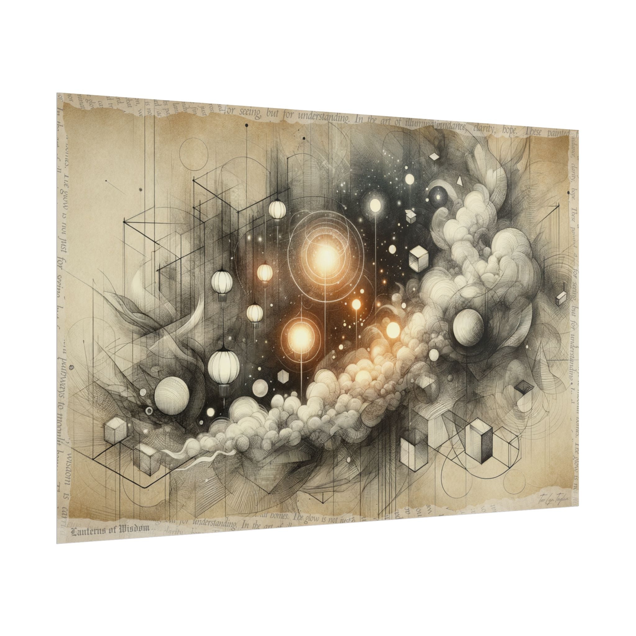 Lanterns in Abstract Verse - Art Print by Teo Teglia Art