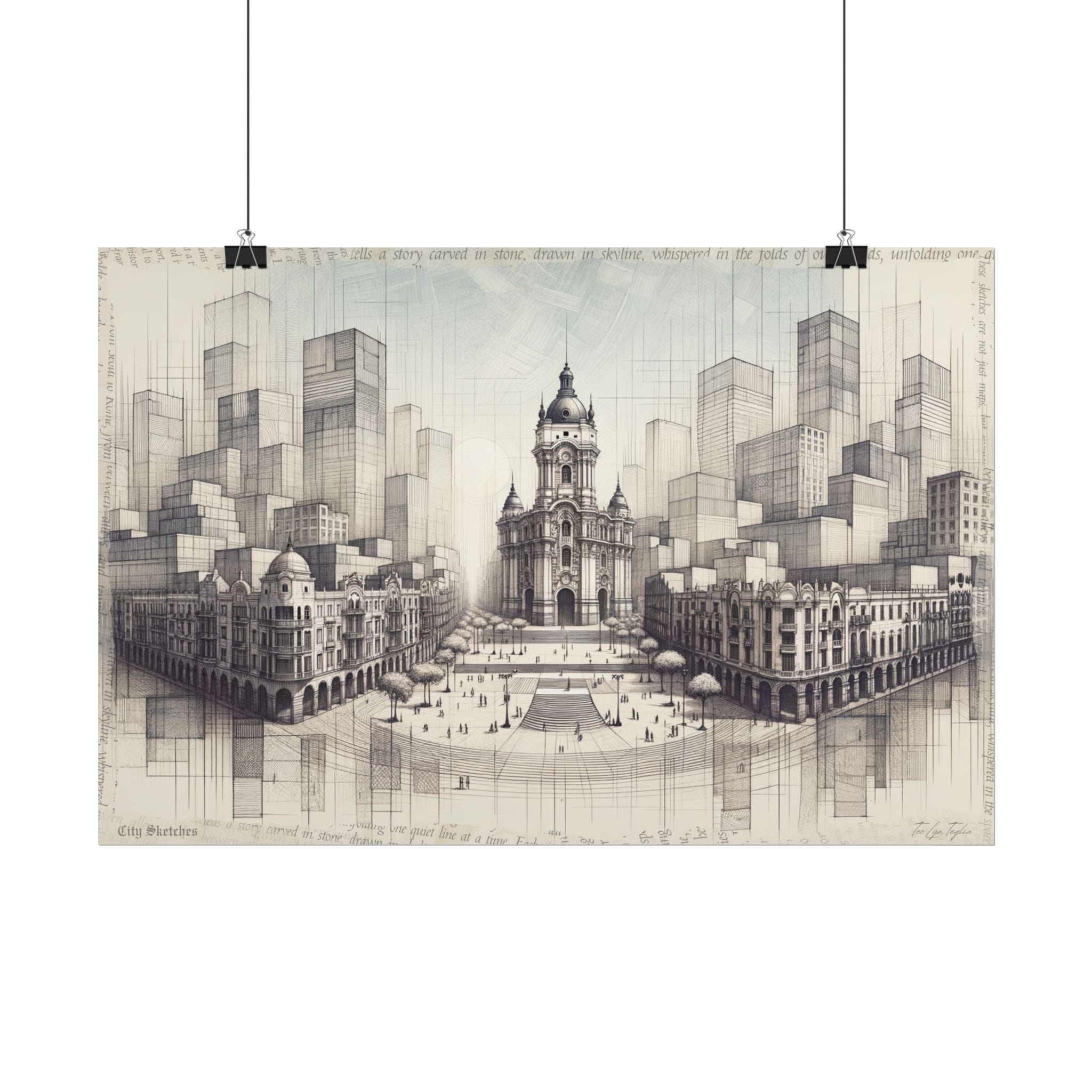 "Lima Genesis in Graphite" - Art Print by Teo Teglia Art