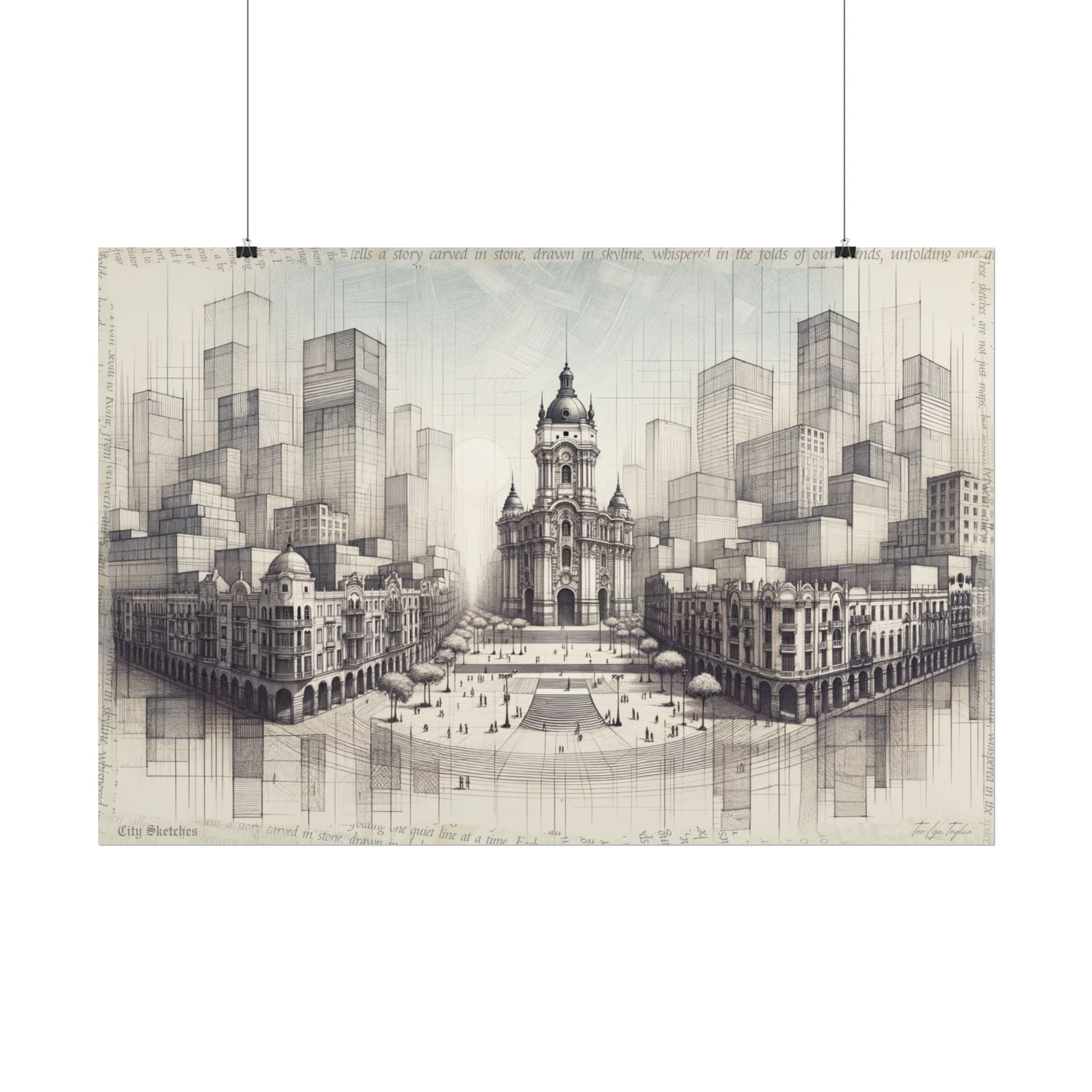 "Lima Genesis in Graphite" - Art Print by Teo Teglia Art