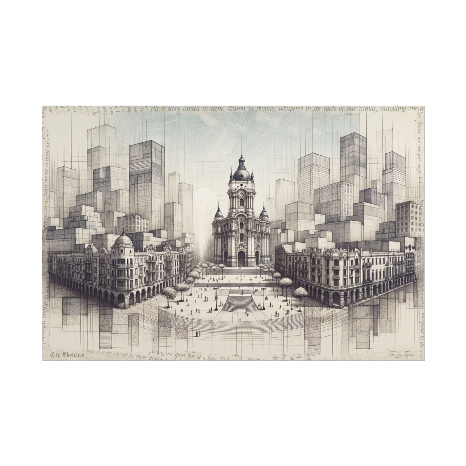 "Lima Genesis in Graphite" - Art Print by Teo Teglia Art