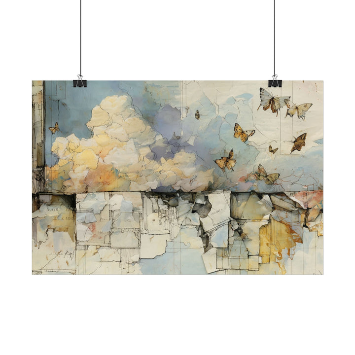 Love That Stays — Butterfly Sky Fine Art Print by Teo Teglia