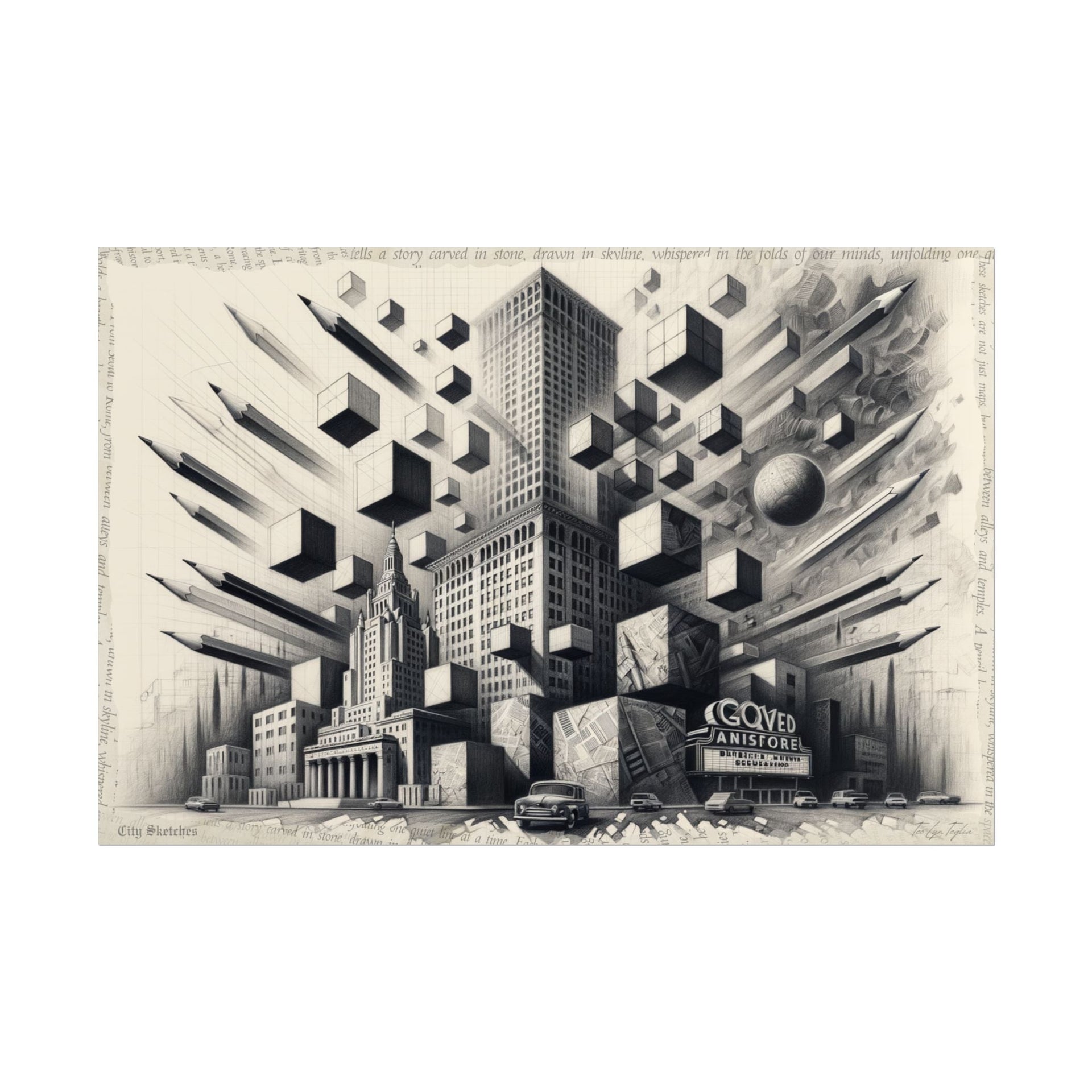 Metamorphosis of Shaded Realities - Art Print by Teo Teglia Art