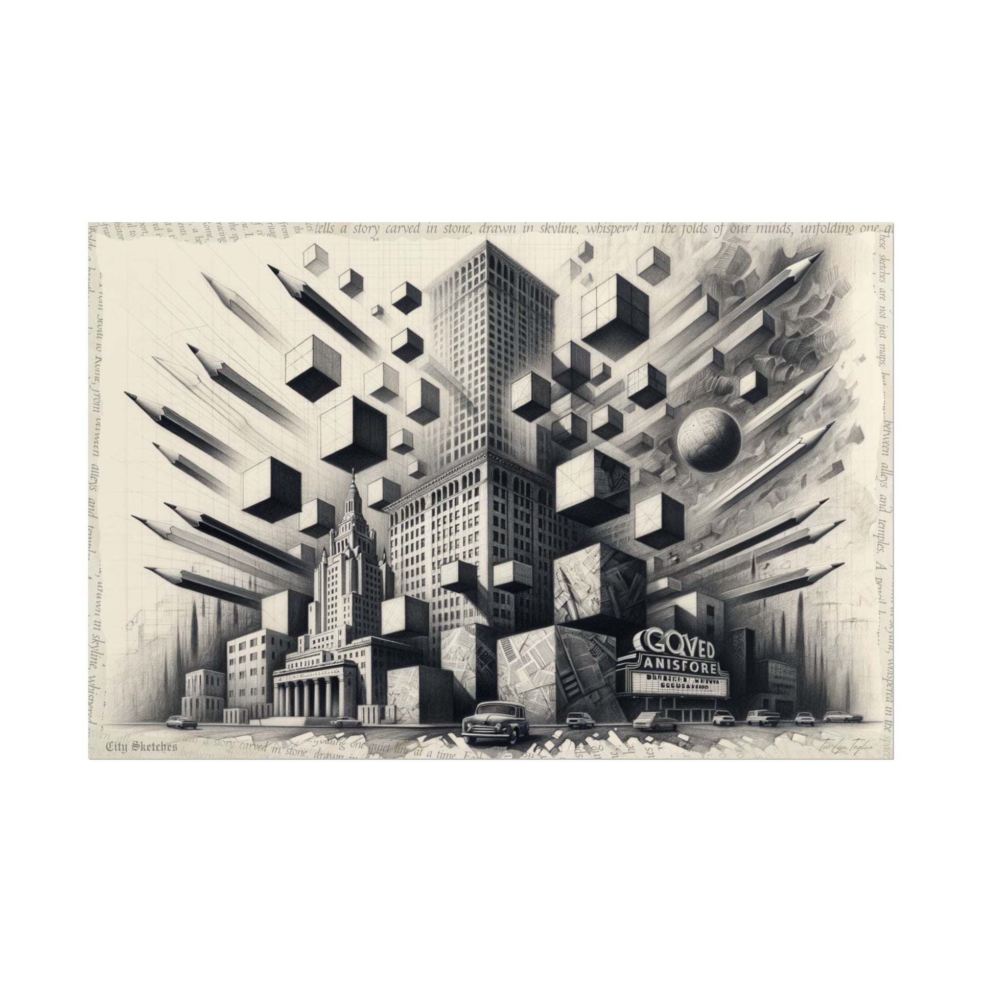 Metamorphosis of Shaded Realities - Art Print by Teo Teglia Art