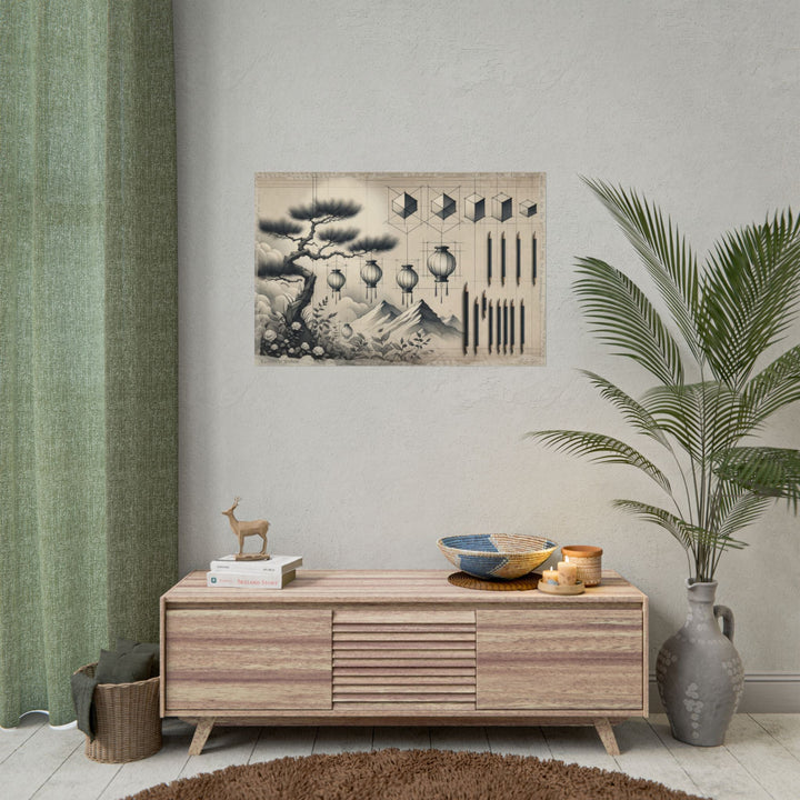 "Morphing Geometry Dreamscape" - Art Print by Teo Teglia Art