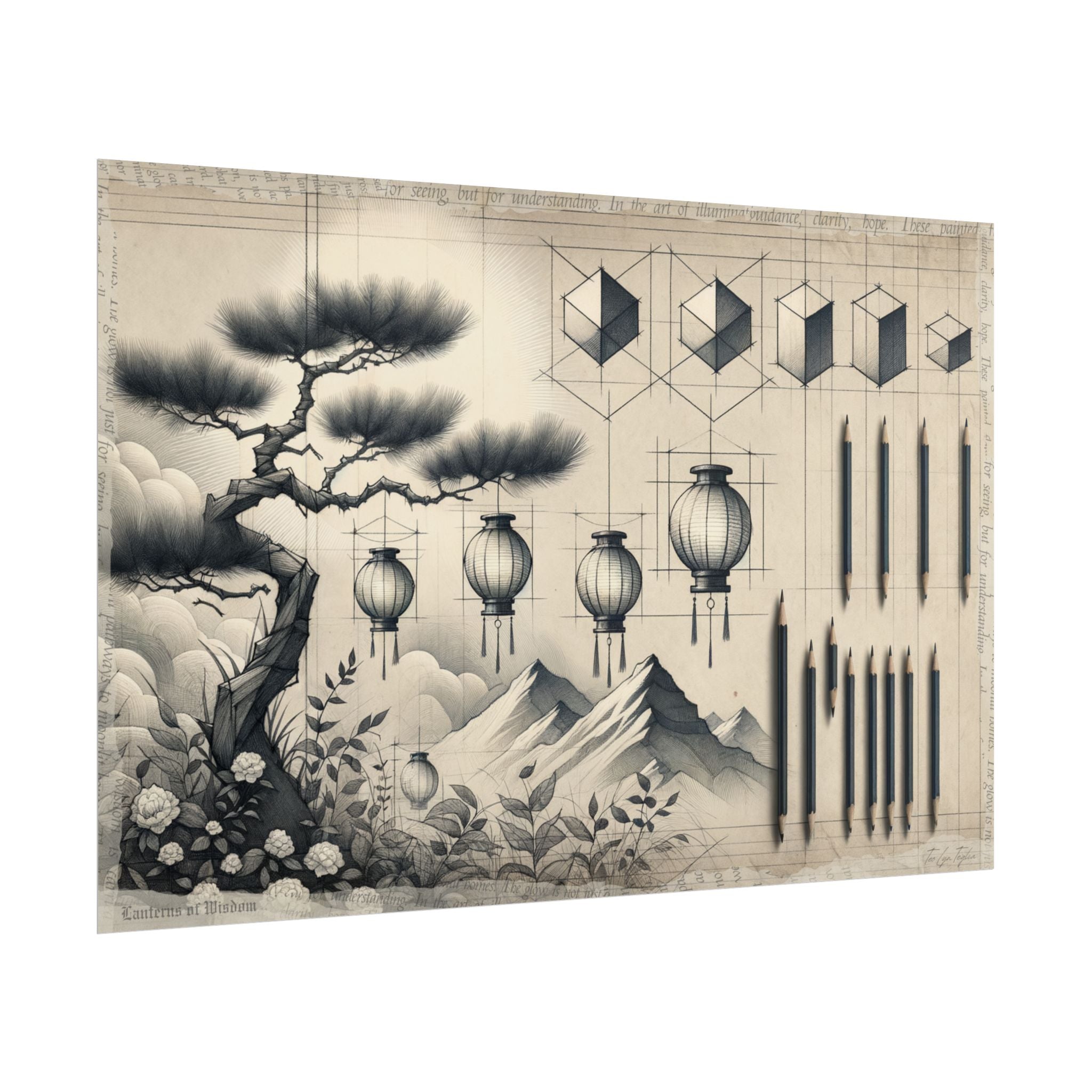 "Morphing Geometry Dreamscape" - Art Print by Teo Teglia Art
