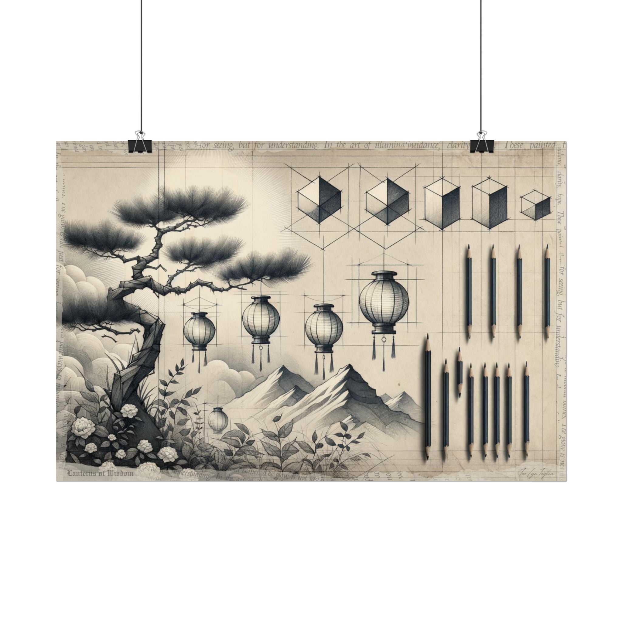 "Morphing Geometry Dreamscape" - Art Print by Teo Teglia Art