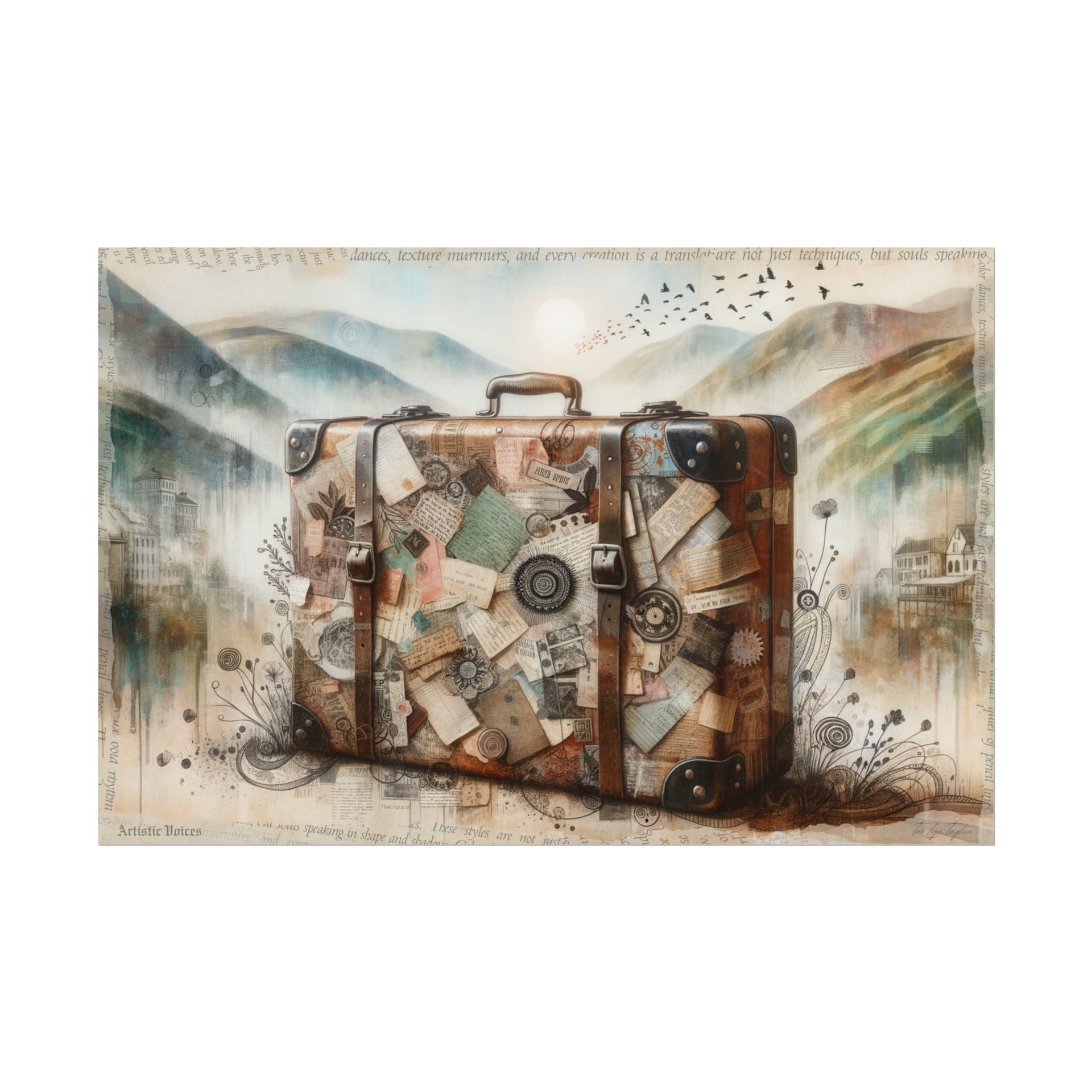 Nostalgic Suitcase Chronicles - Art Print by Teo Teglia Art