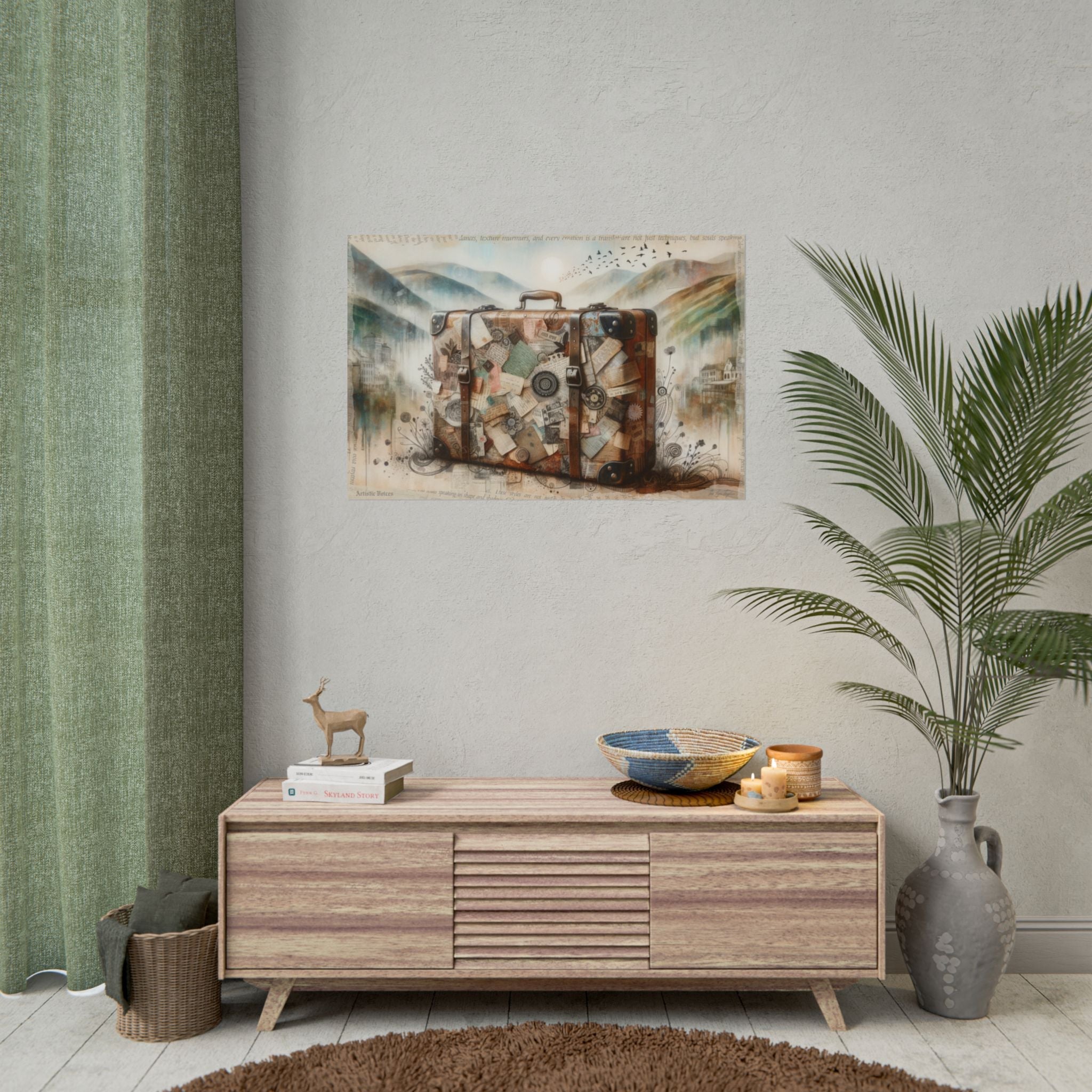 Nostalgic Suitcase Chronicles - Art Print by Teo Teglia Art