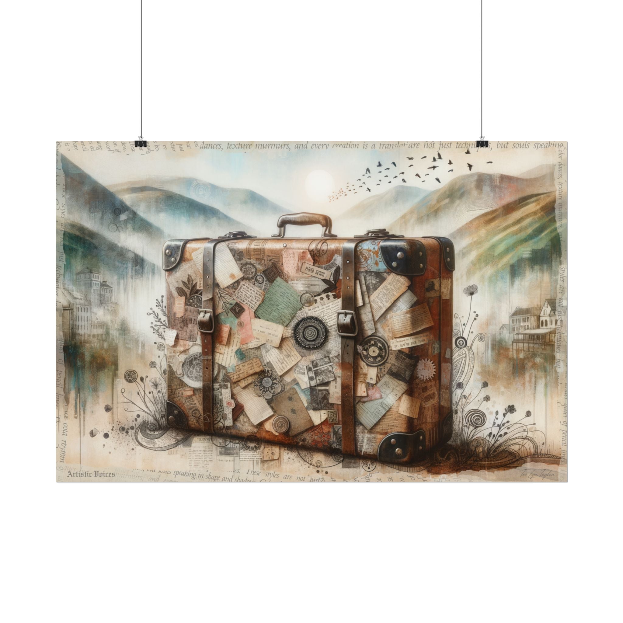 Nostalgic Suitcase Chronicles - Art Print by Teo Teglia Art