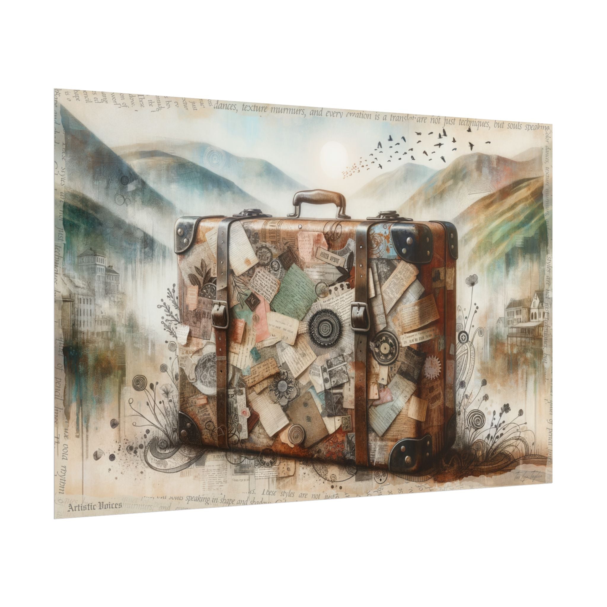 Nostalgic Suitcase Chronicles - Art Print by Teo Teglia Art
