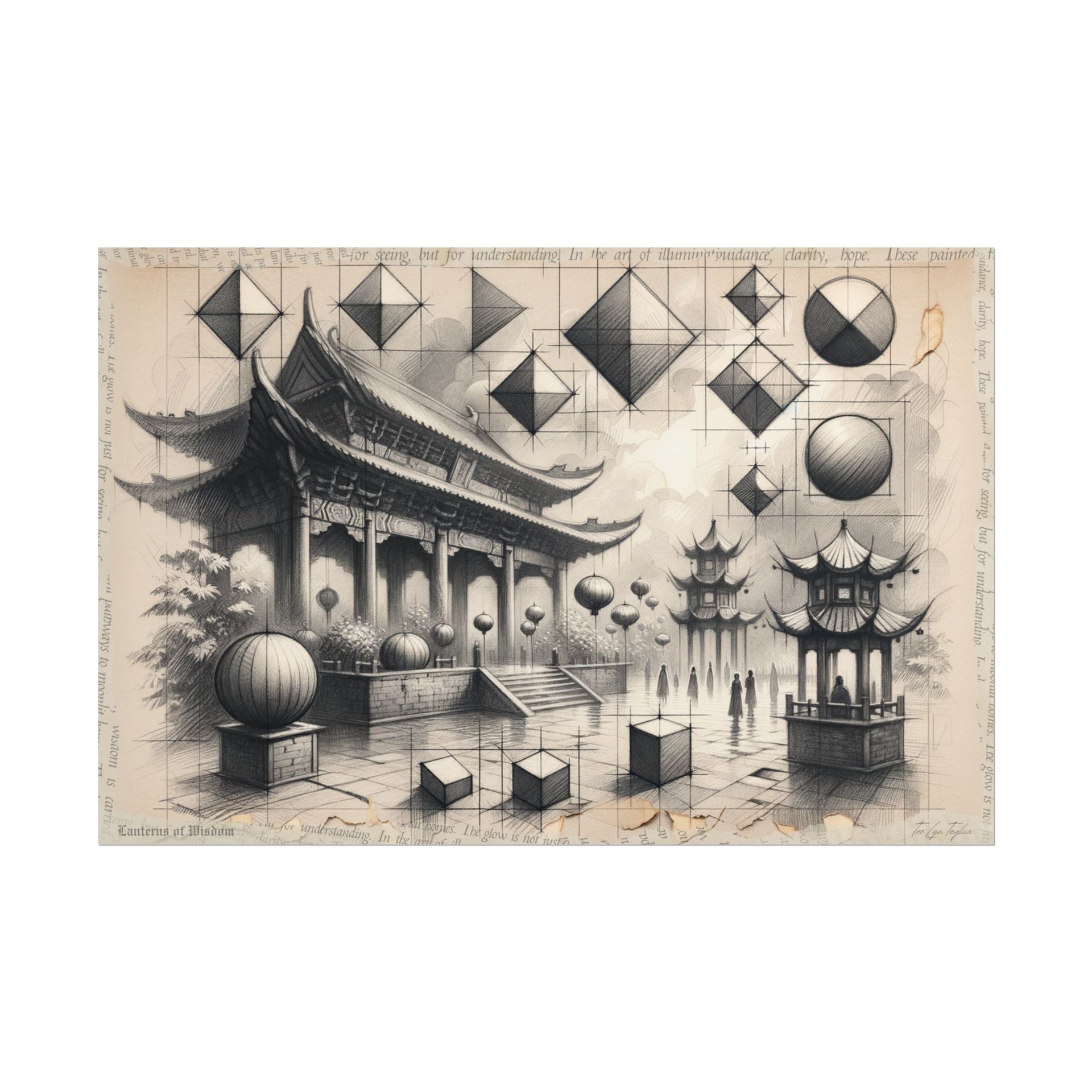 ✏️ Peaceful Geometry Voyage - Art Print by Teo Teglia Art