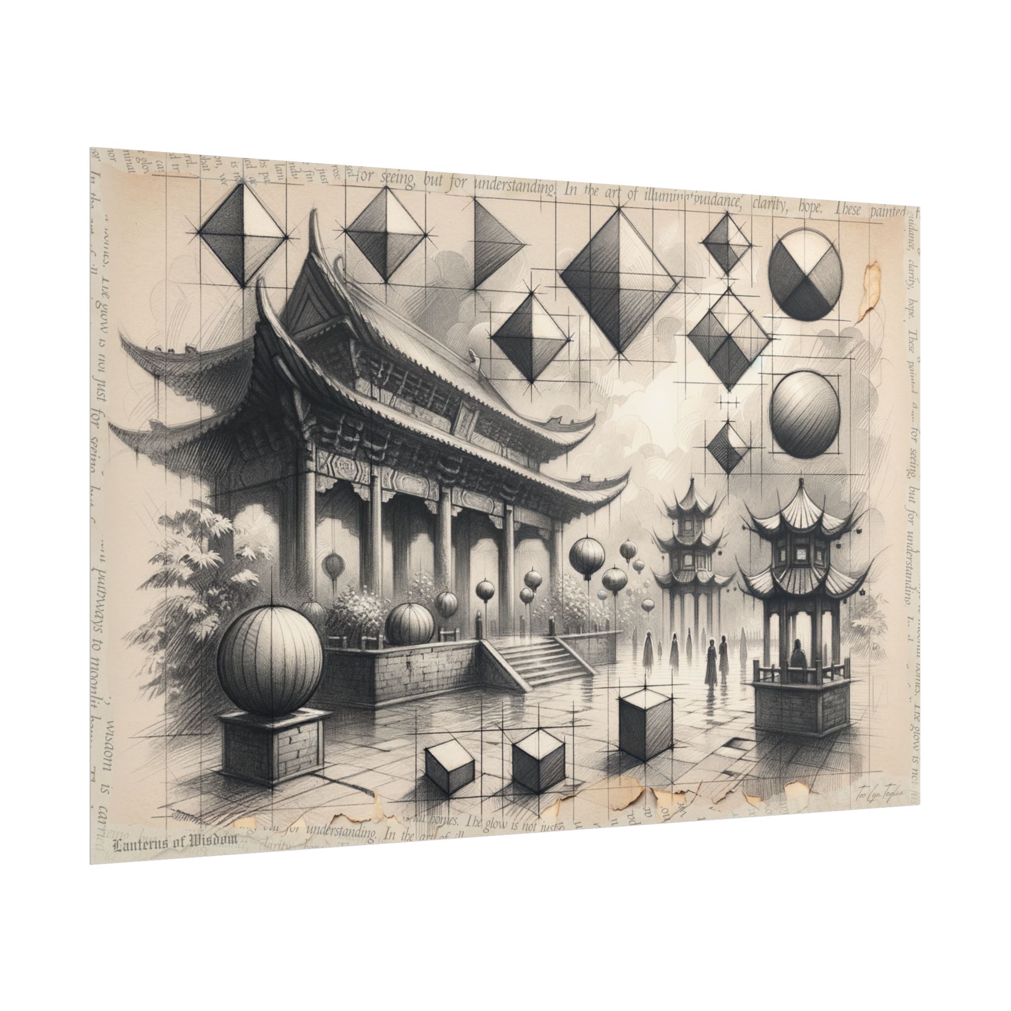 ✏️ Peaceful Geometry Voyage - Art Print by Teo Teglia Art