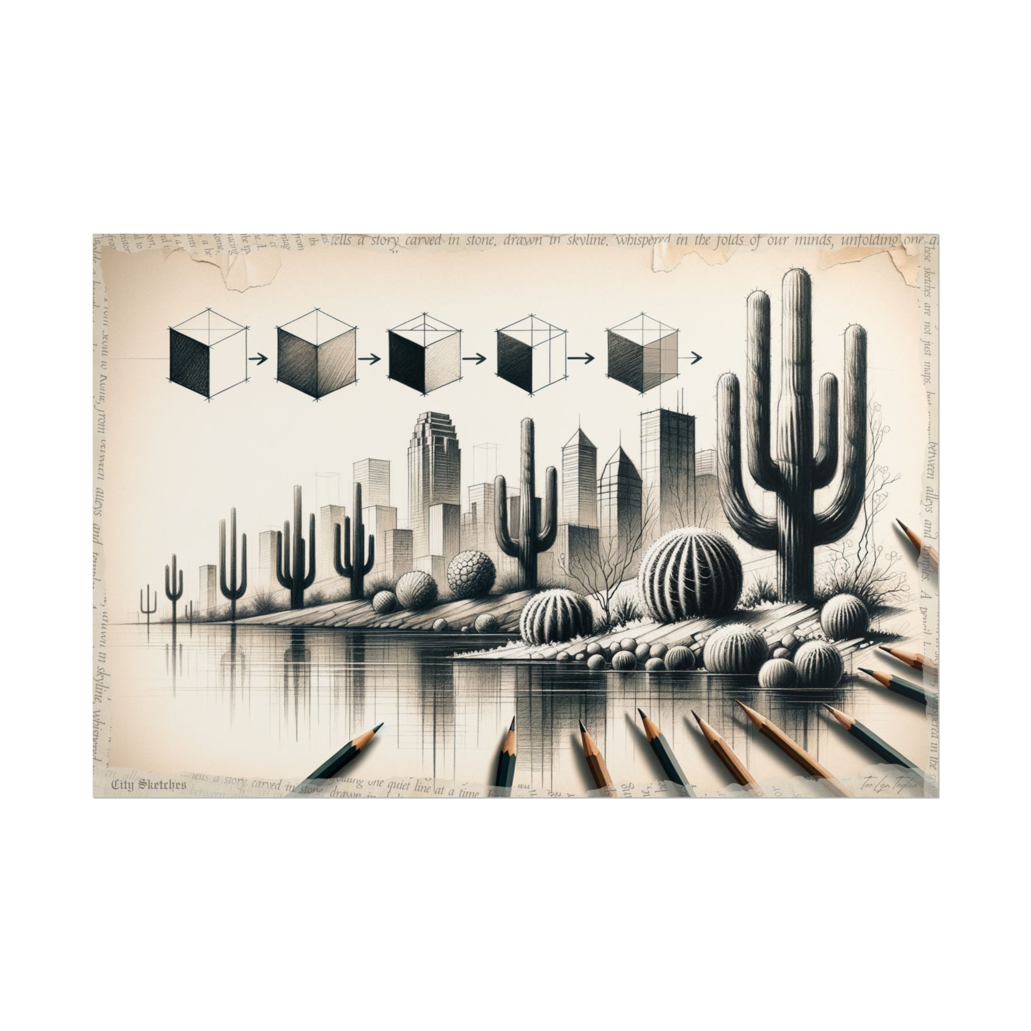 Phoenix Geometry Transcending - Art Print by Teo Teglia Art