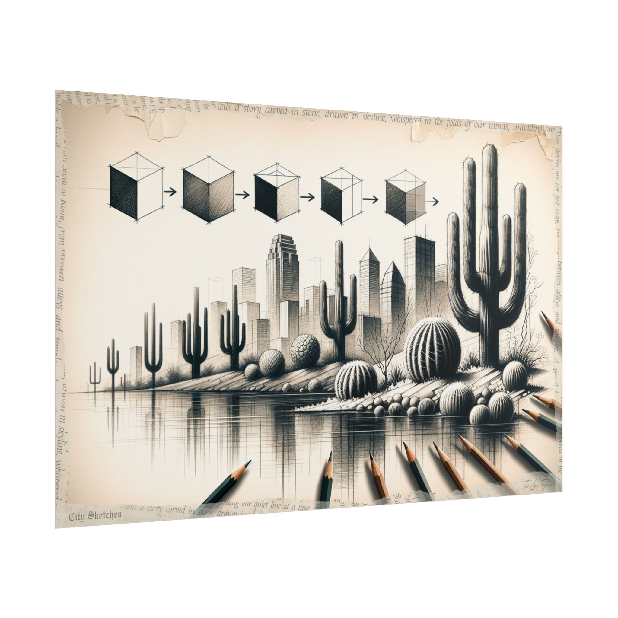 Phoenix Geometry Transcending - Art Print by Teo Teglia Art