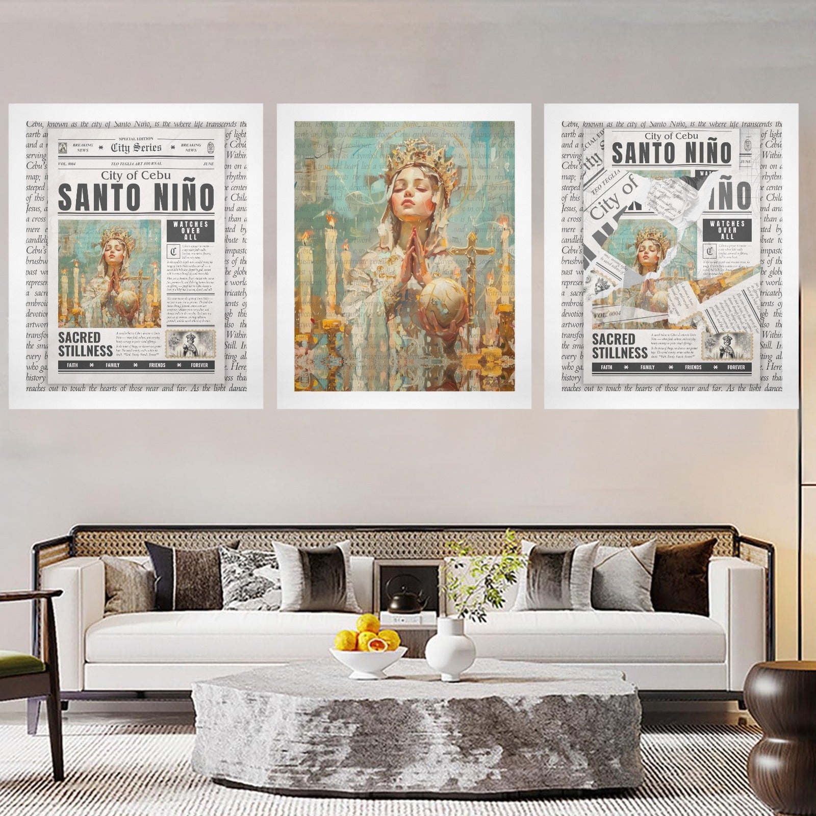 Santo Niño - Gallery Art Print Set of 3 by Teo Teglia Art