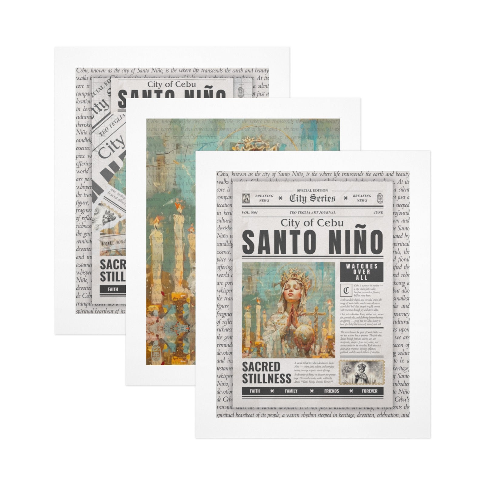 Santo Niño - Gallery Art Print Set of 3 by Teo Teglia Art