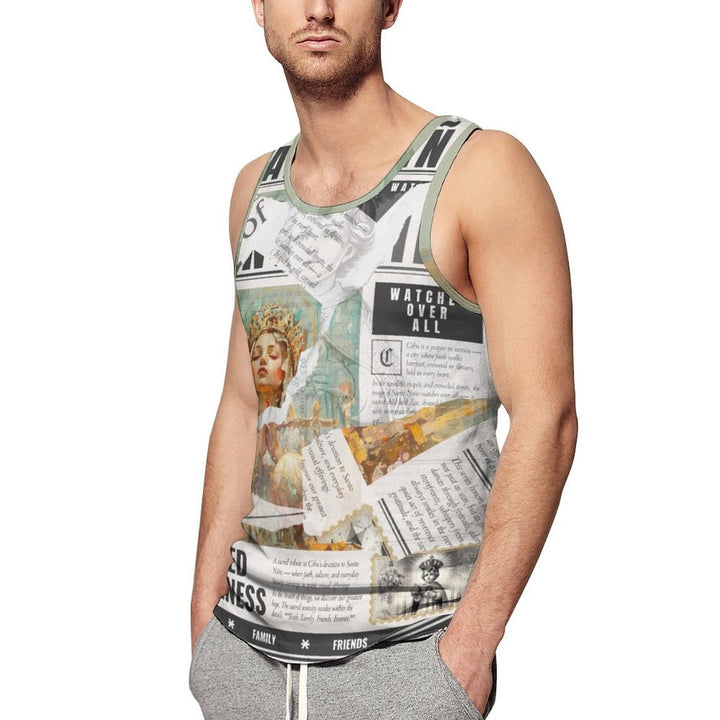 Santo Niño - Men's Devotional Print Tank Top by Teo Teglia Art
