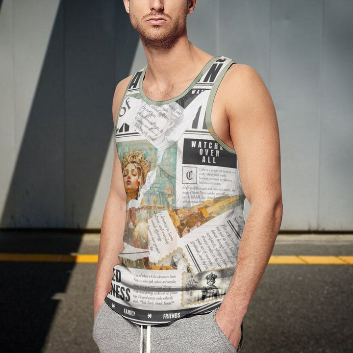 Santo Niño - Men's Devotional Print Tank Top by Teo Teglia Art