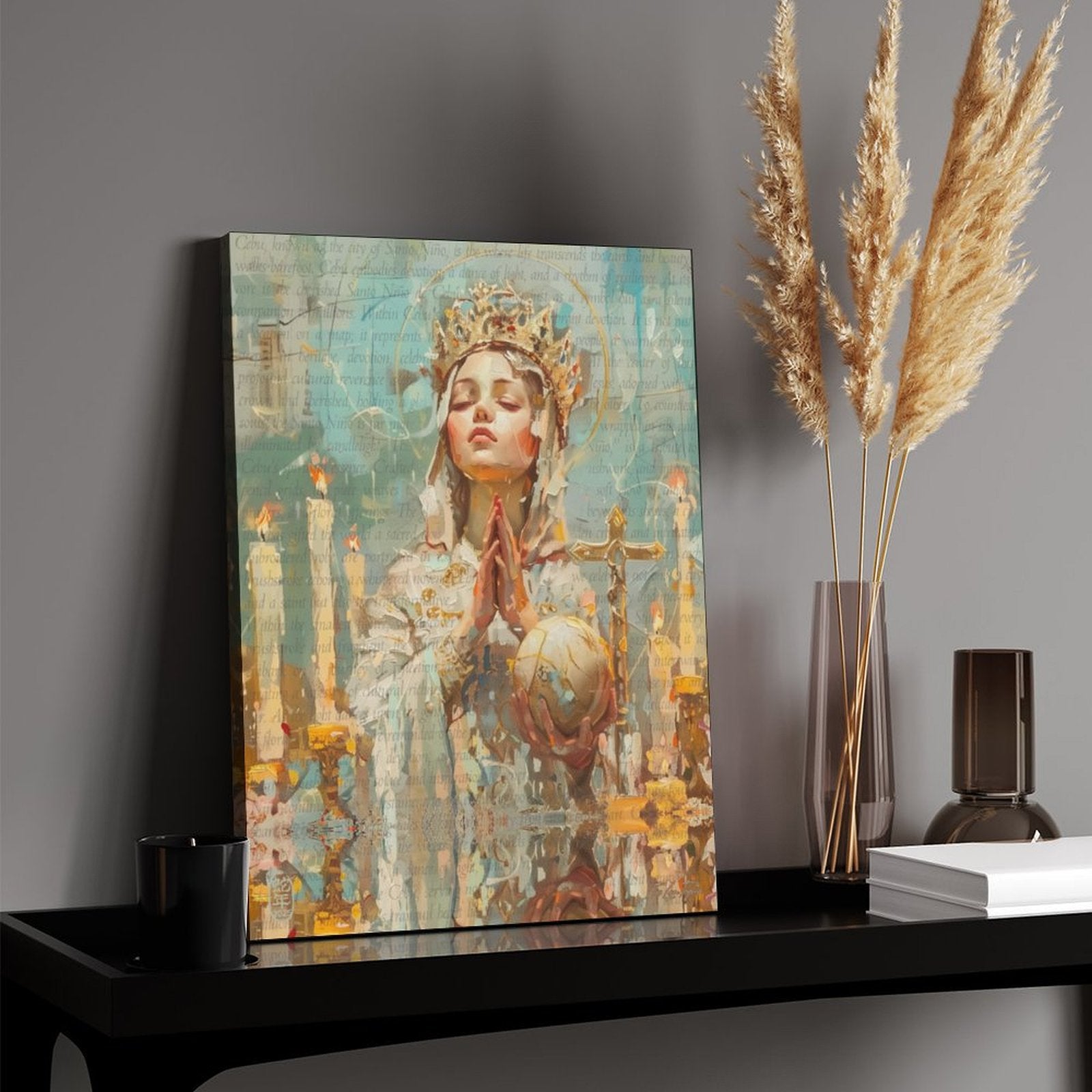 Santo Niño - Sacred Canvas Painting by Teo Teglia Art