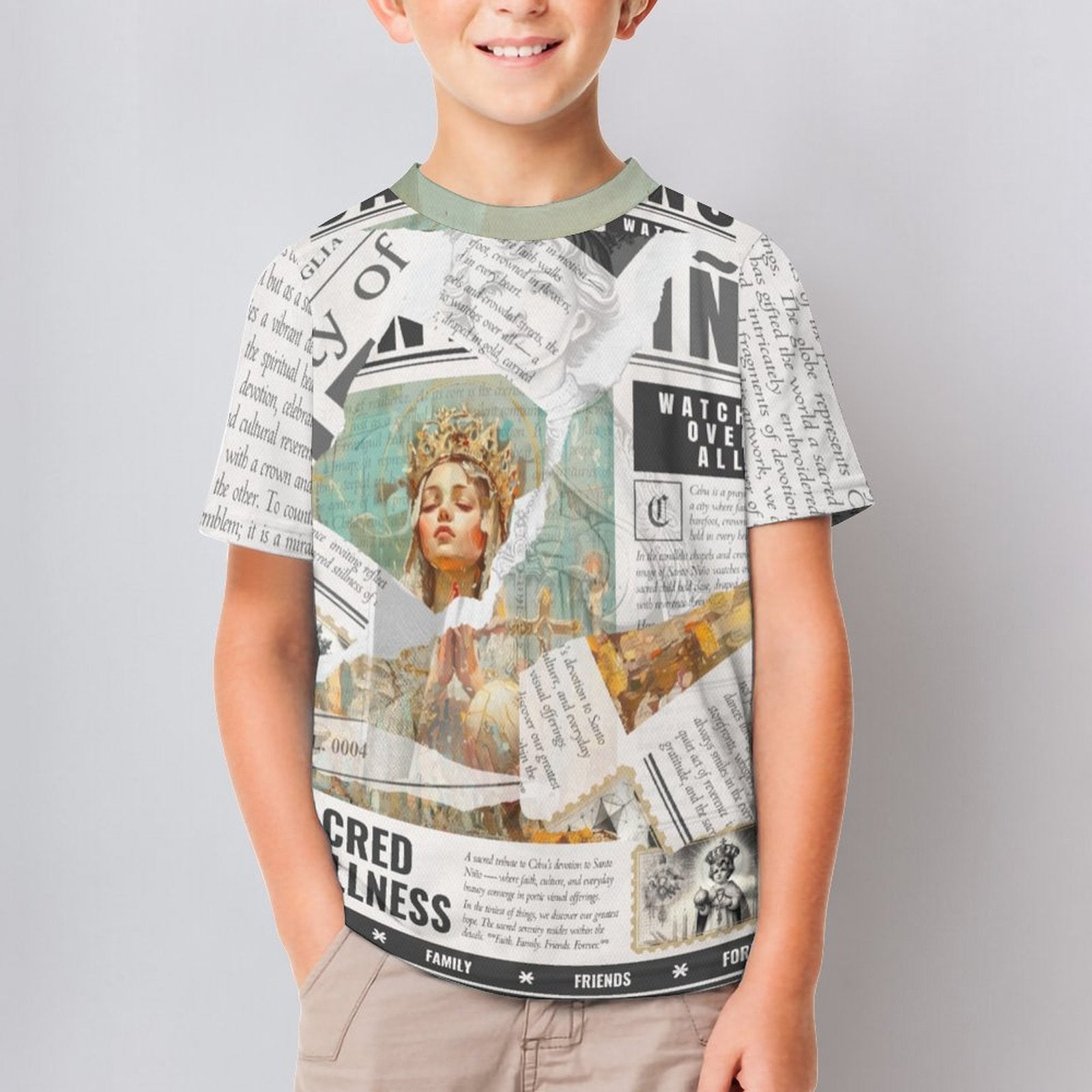 Santo Niño - Youth Devotional Print Tee by Teo Teglia Art