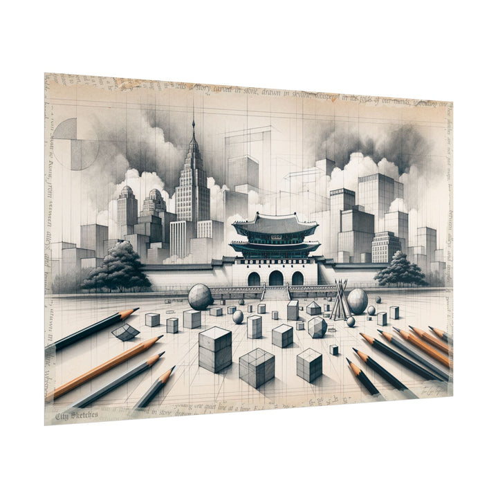 Seoul Transcending Shapes - Art Print by Teo Teglia Art