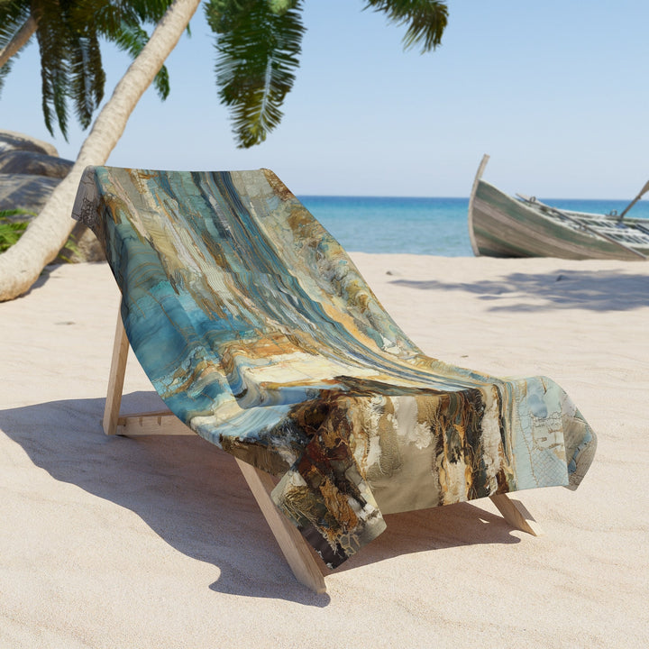 Slow Sun, Soft Days — Coastal Oversized Towel by Teo Teglia