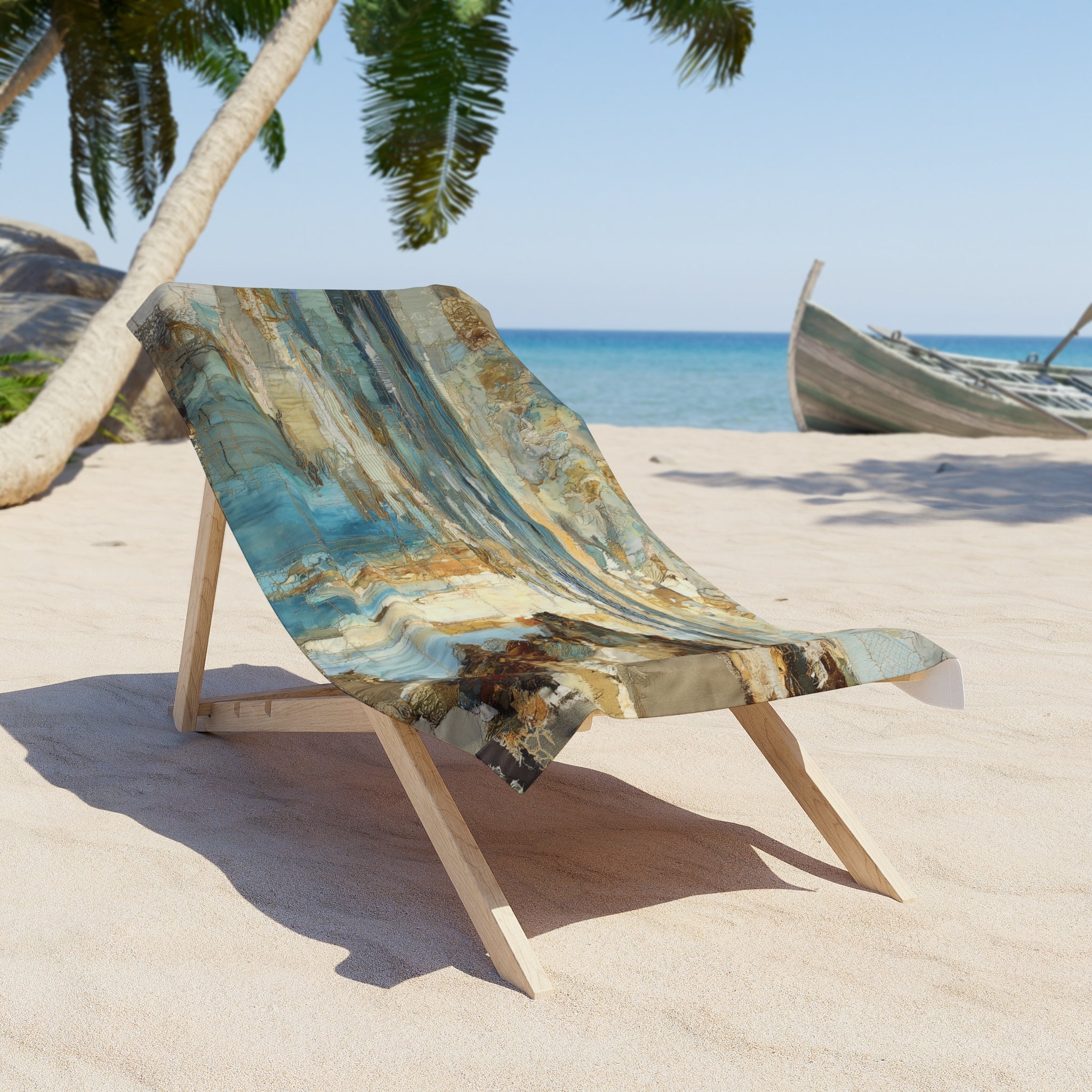 Slow Sun, Soft Days — Coastal Oversized Towel by Teo Teglia