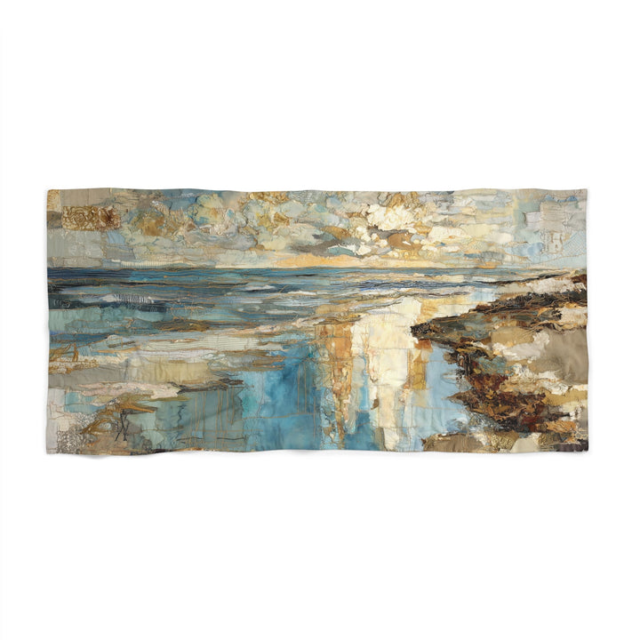 Slow Sun, Soft Days — Coastal Oversized Towel by Teo Teglia