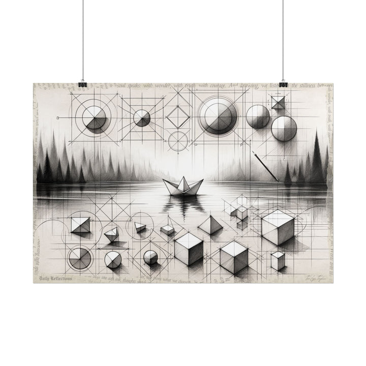 Stillness Sketched in Geometry - Art Print by Teo Teglia Art