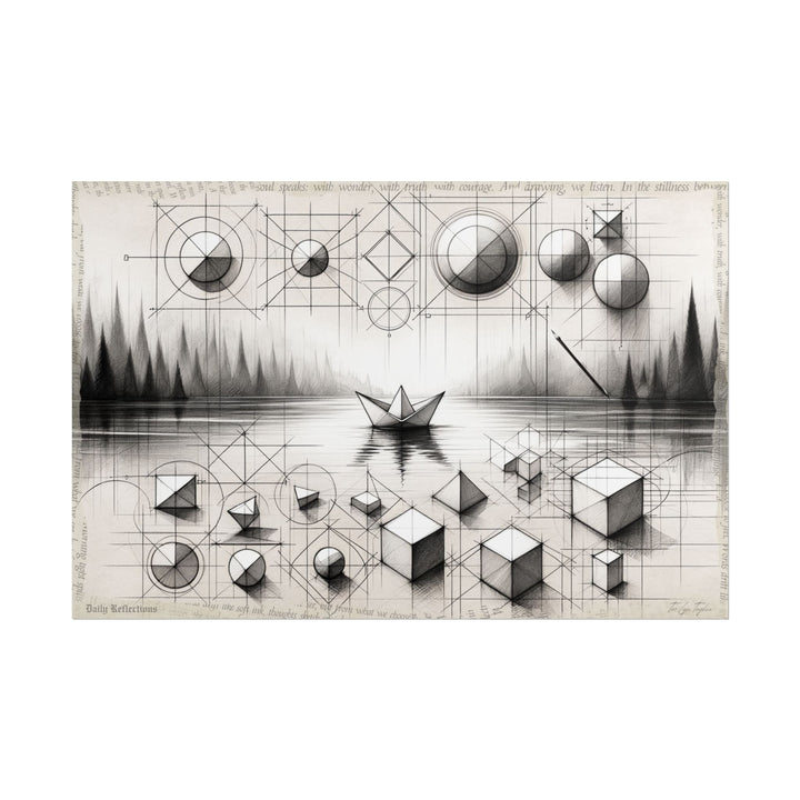 Stillness Sketched in Geometry - Art Print by Teo Teglia Art