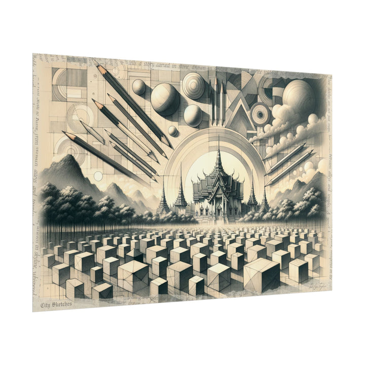 "Temple Blossom Genesis" - Art Print by Teo Teglia Art