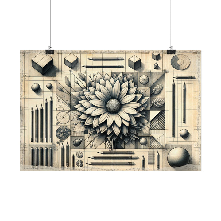 Transience Blooms Geometry - Art Print by Teo Teglia Art