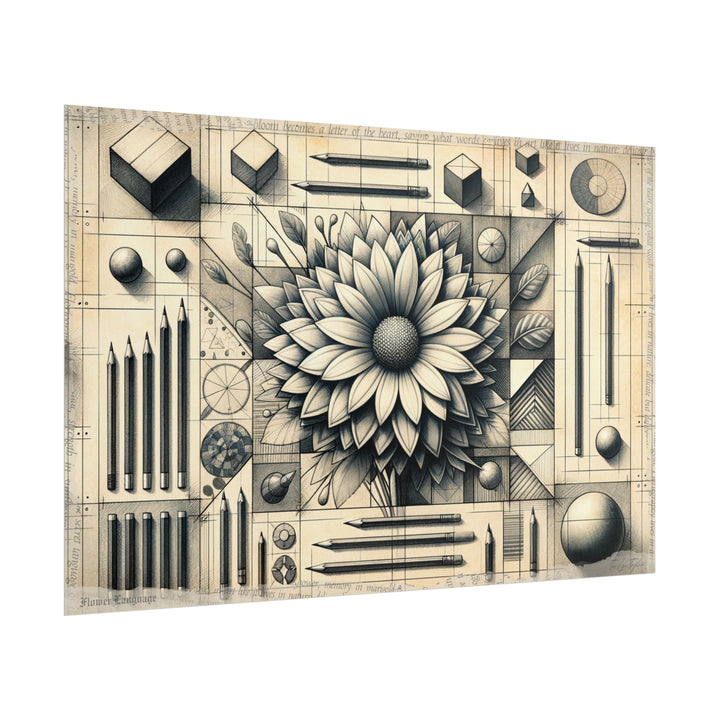 Transience Blooms Geometry - Art Print by Teo Teglia Art