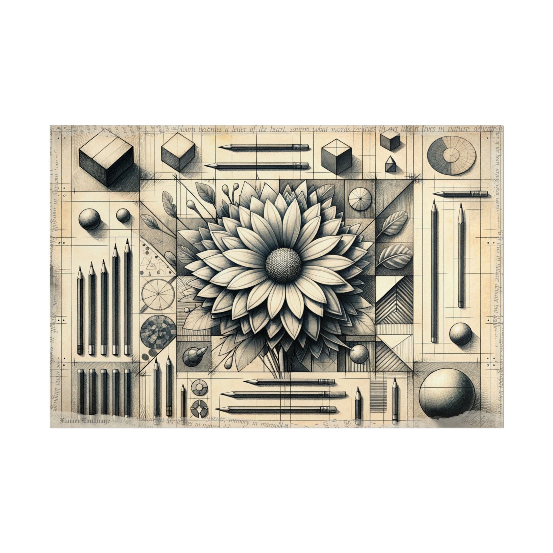 Transience Blooms Geometry - Art Print by Teo Teglia Art