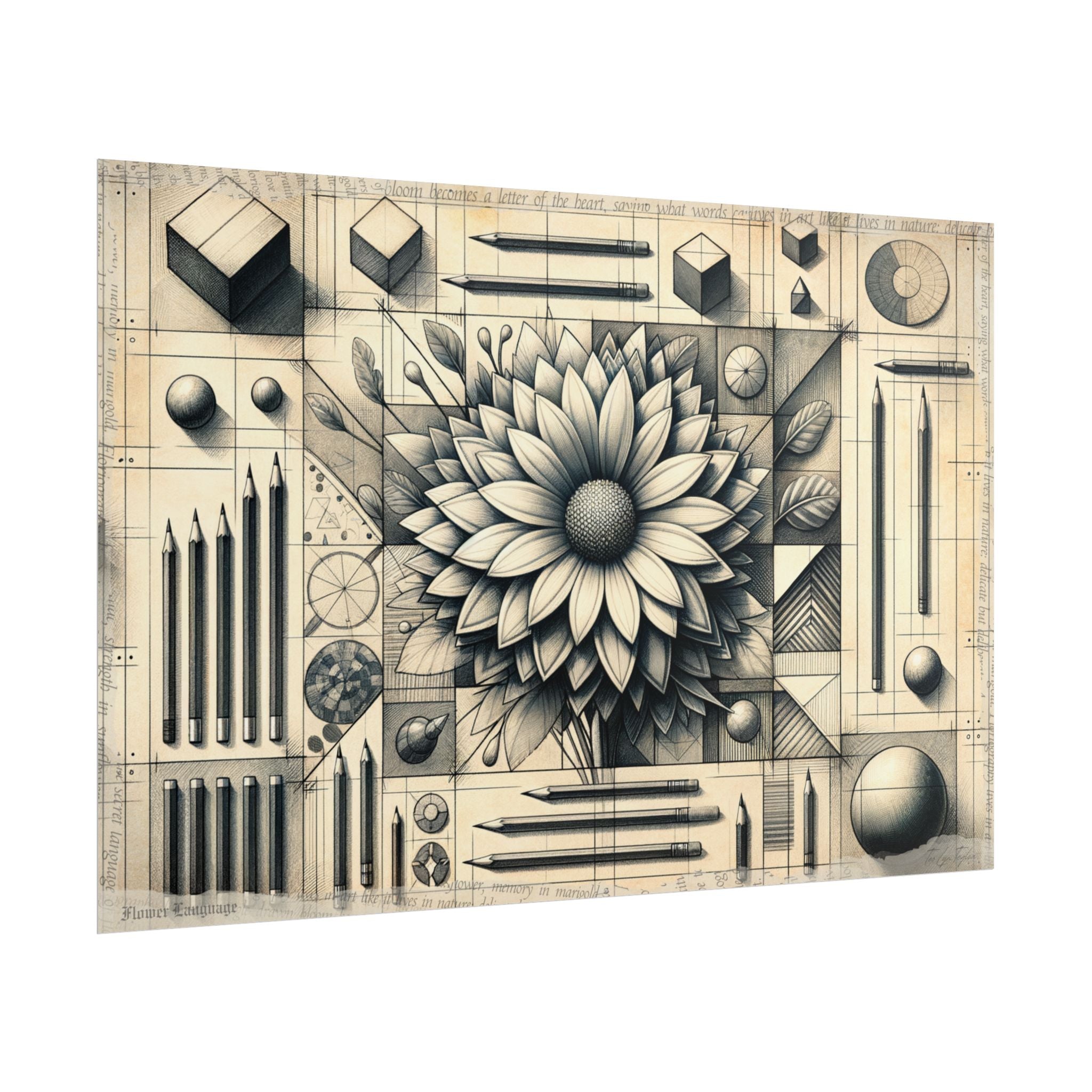 Transience Blooms Geometry - Art Print by Teo Teglia Art