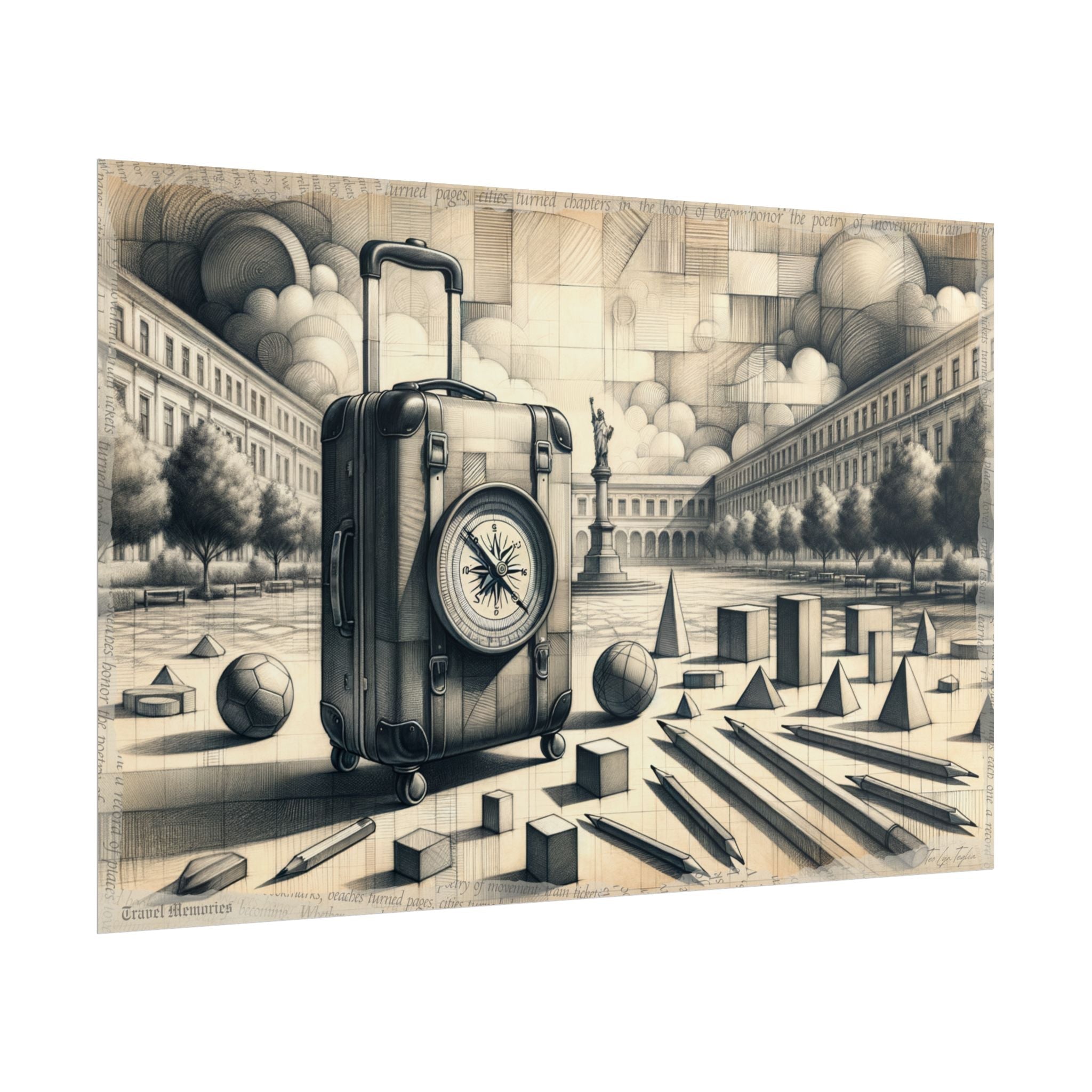 "Transitional Journey Silhouettes" - Art Print by Teo Teglia Art