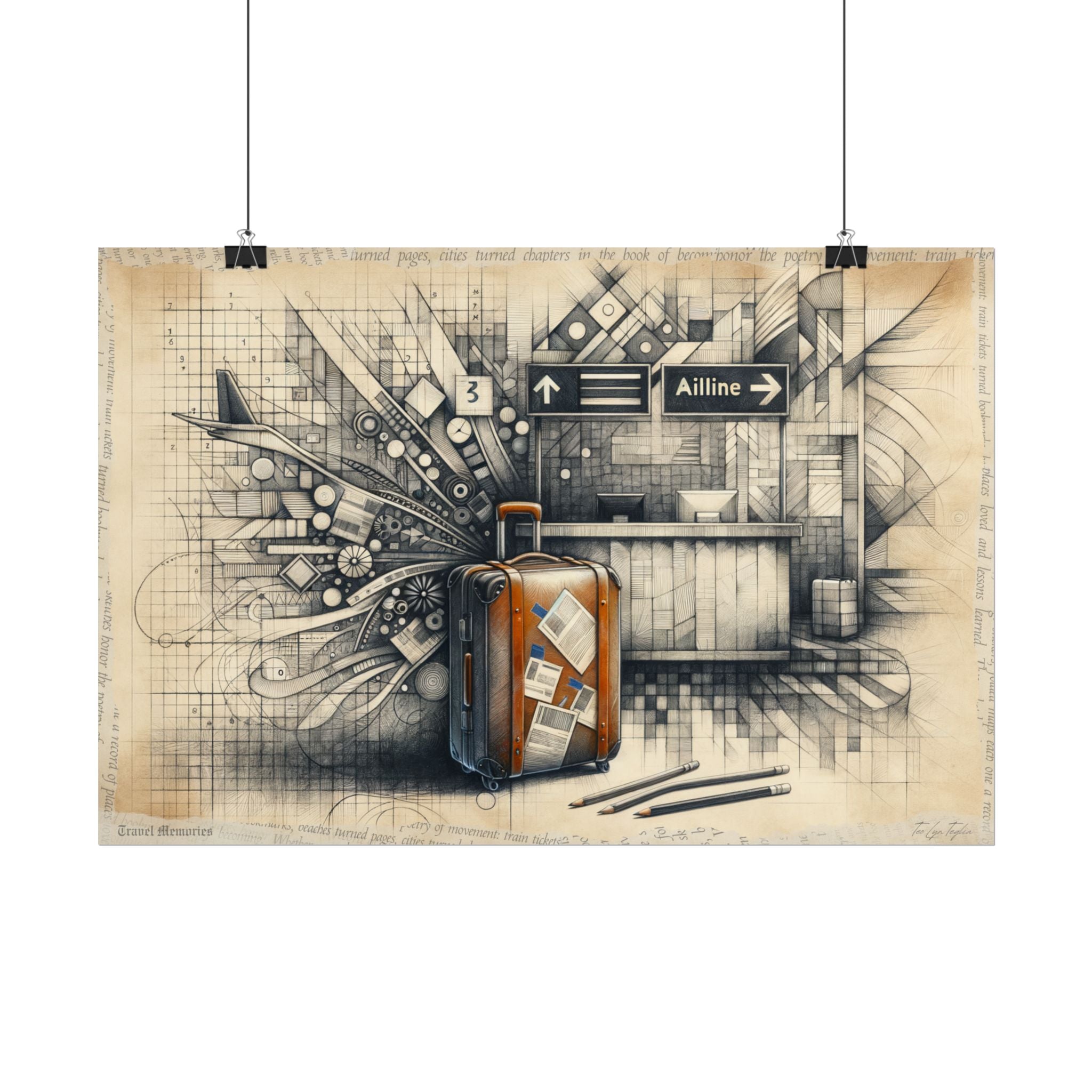 Transitioning Geometric Voyage - Art Print by Teo Teglia Art