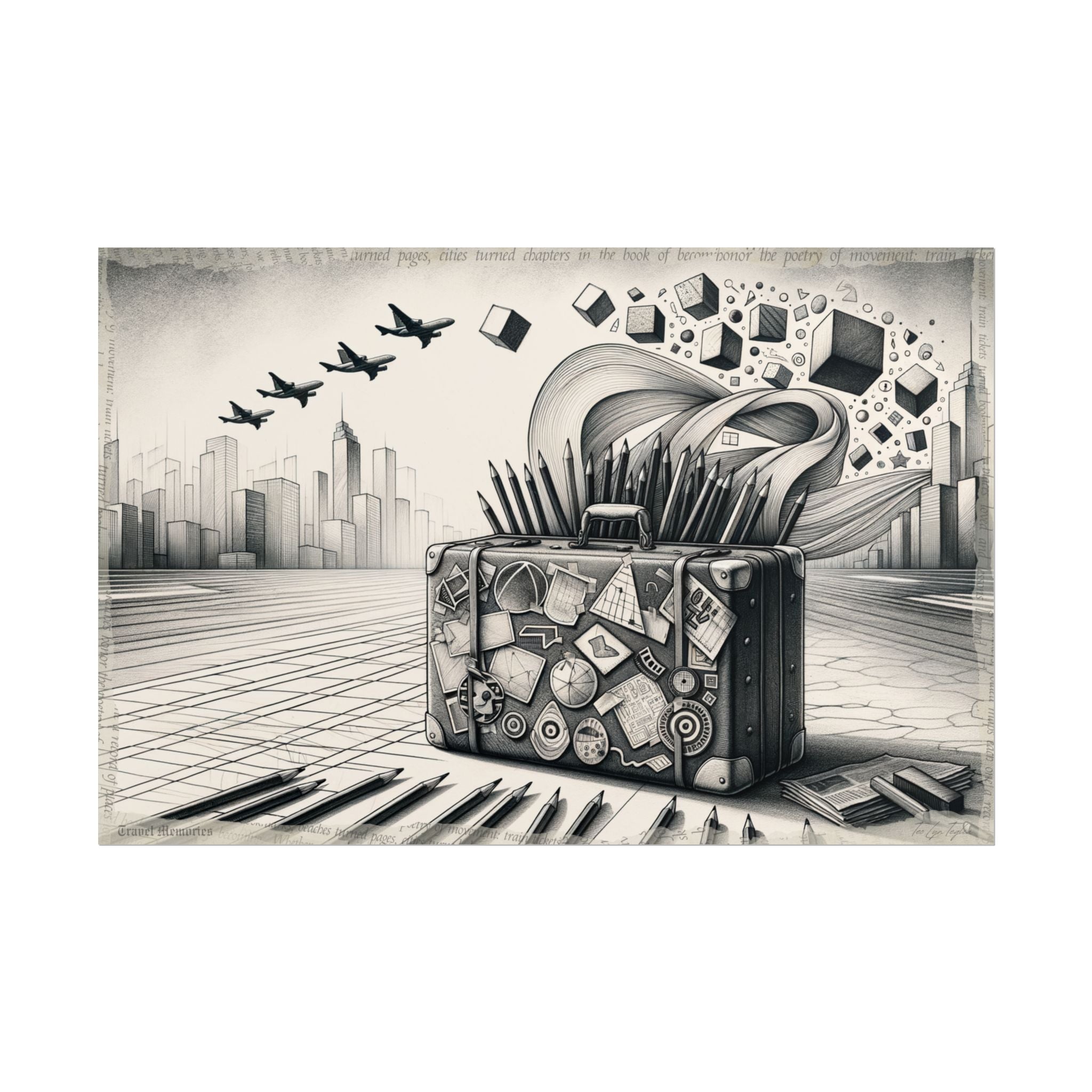 ✏️ Transitions in Graphite Voyage - Art Print by Teo Teglia Art