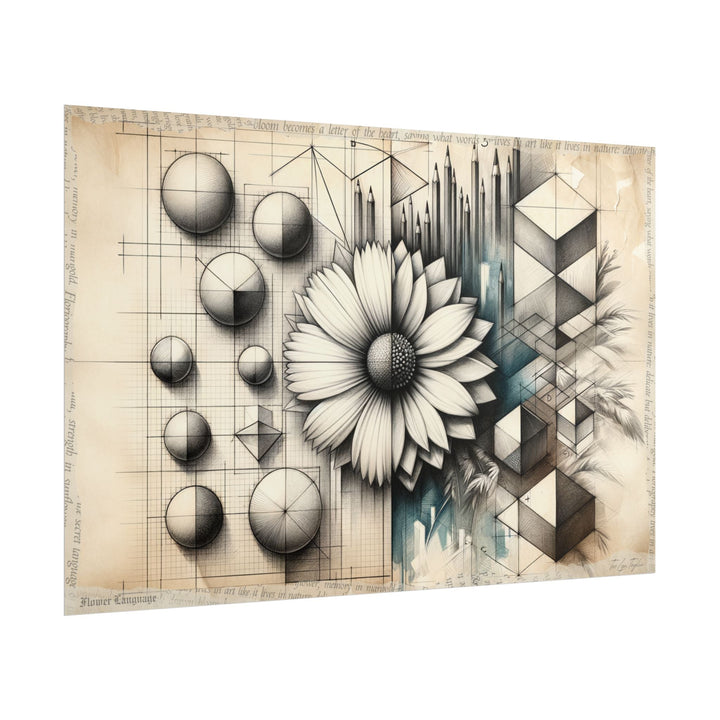 Untamed Geometry Blooms - Art Print by Teo Teglia Art