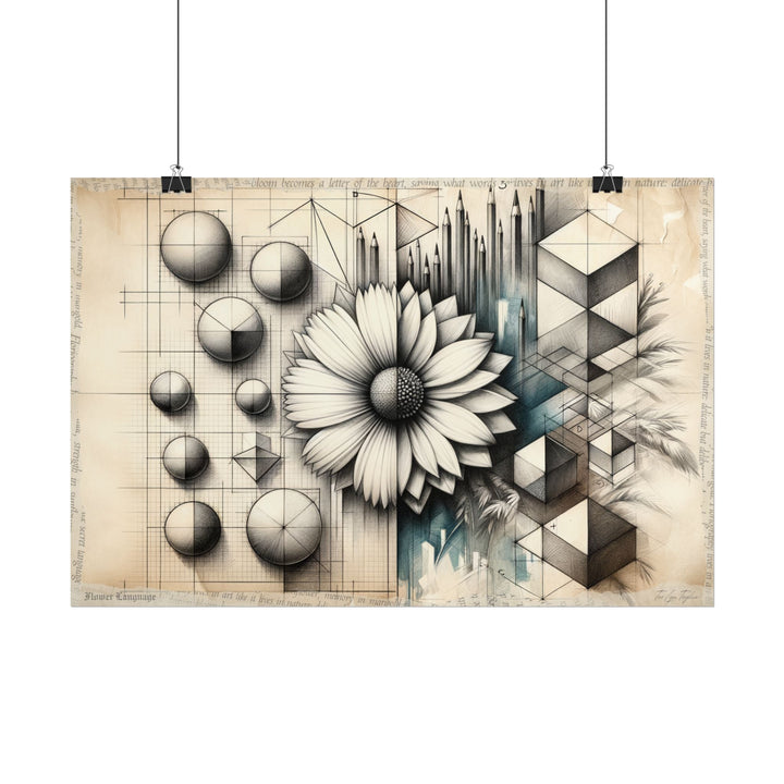 Untamed Geometry Blooms - Art Print by Teo Teglia Art