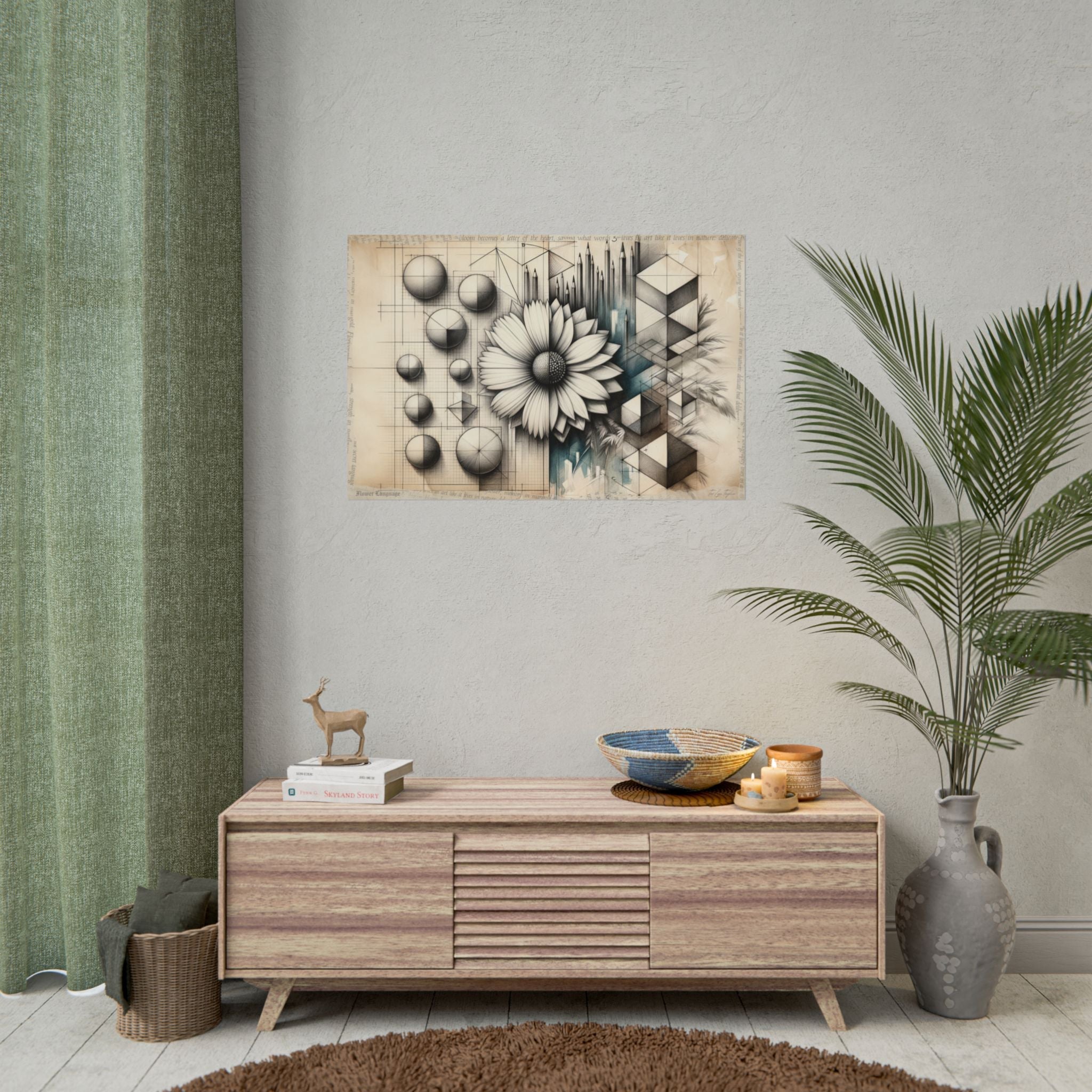 Untamed Geometry Blooms - Art Print by Teo Teglia Art