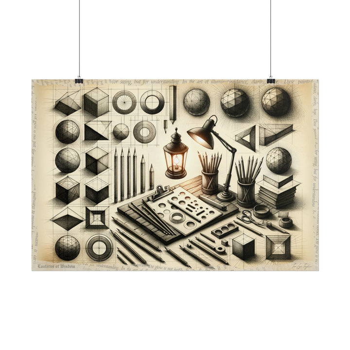Whispers of Geometric Dawn - Art Print by Teo Teglia Art