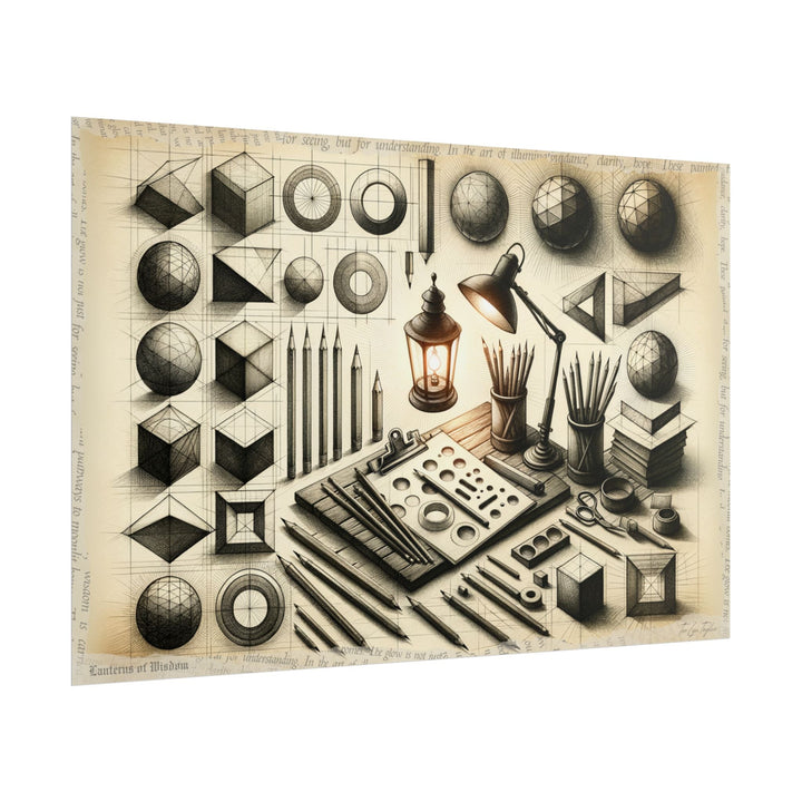 Whispers of Geometric Dawn - Art Print by Teo Teglia Art