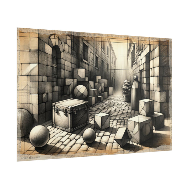 "Whispers of Geometry Past" - Art Print by Teo Teglia Art