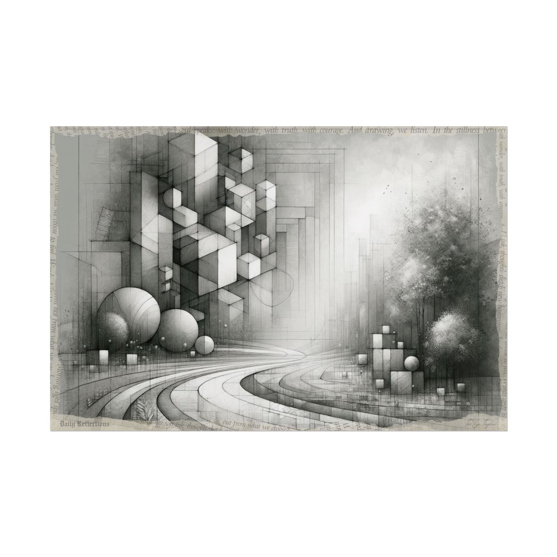 Whispers of Grateful Shapes - Art Print by Teo Teglia Art