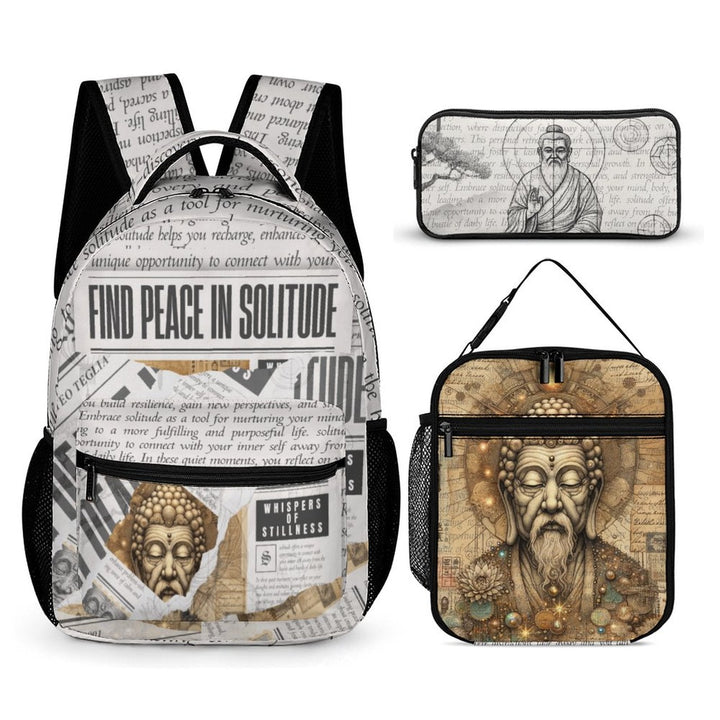 Whispers of Stillness - 3 - Piece Zen Bag Set by Teo Teglia Art