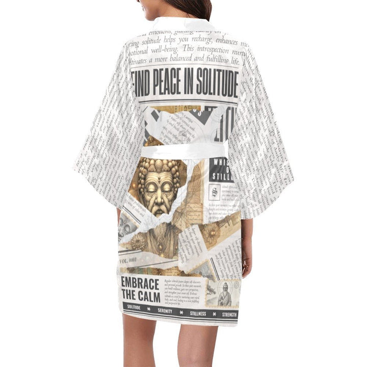 Whispers of Stillness - Artful Kimono Robe by Teo Teglia Art