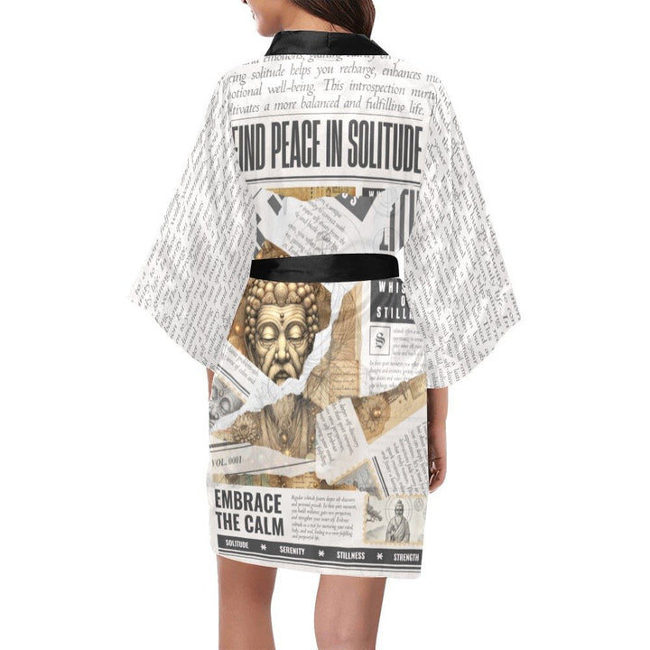 Whispers of Stillness - Artful Kimono Robe by Teo Teglia Art