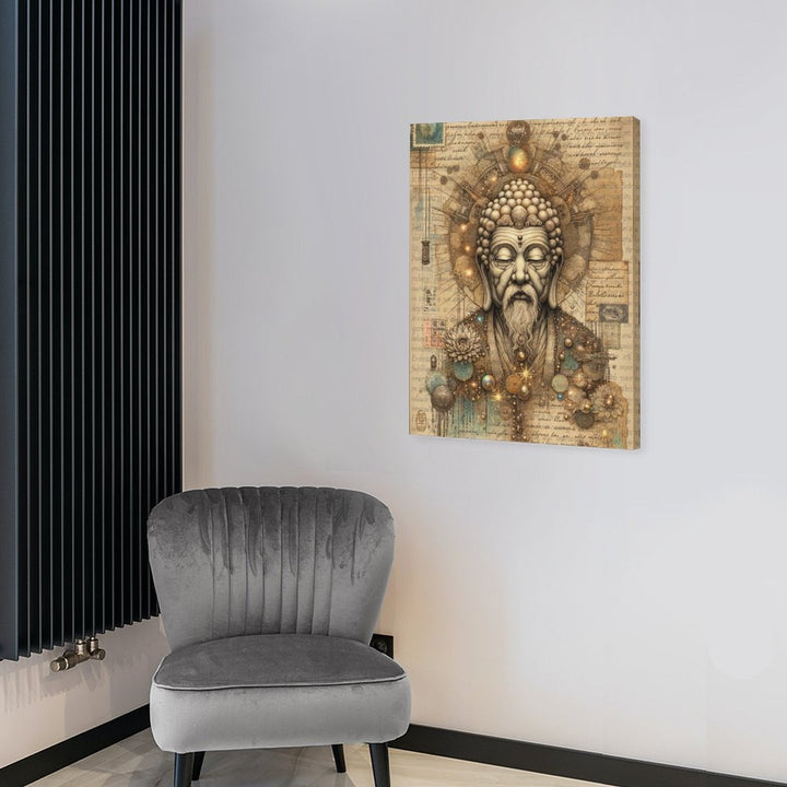 Whispers of Stillness - Buddha Painting Canvas by Teo Teglia Art