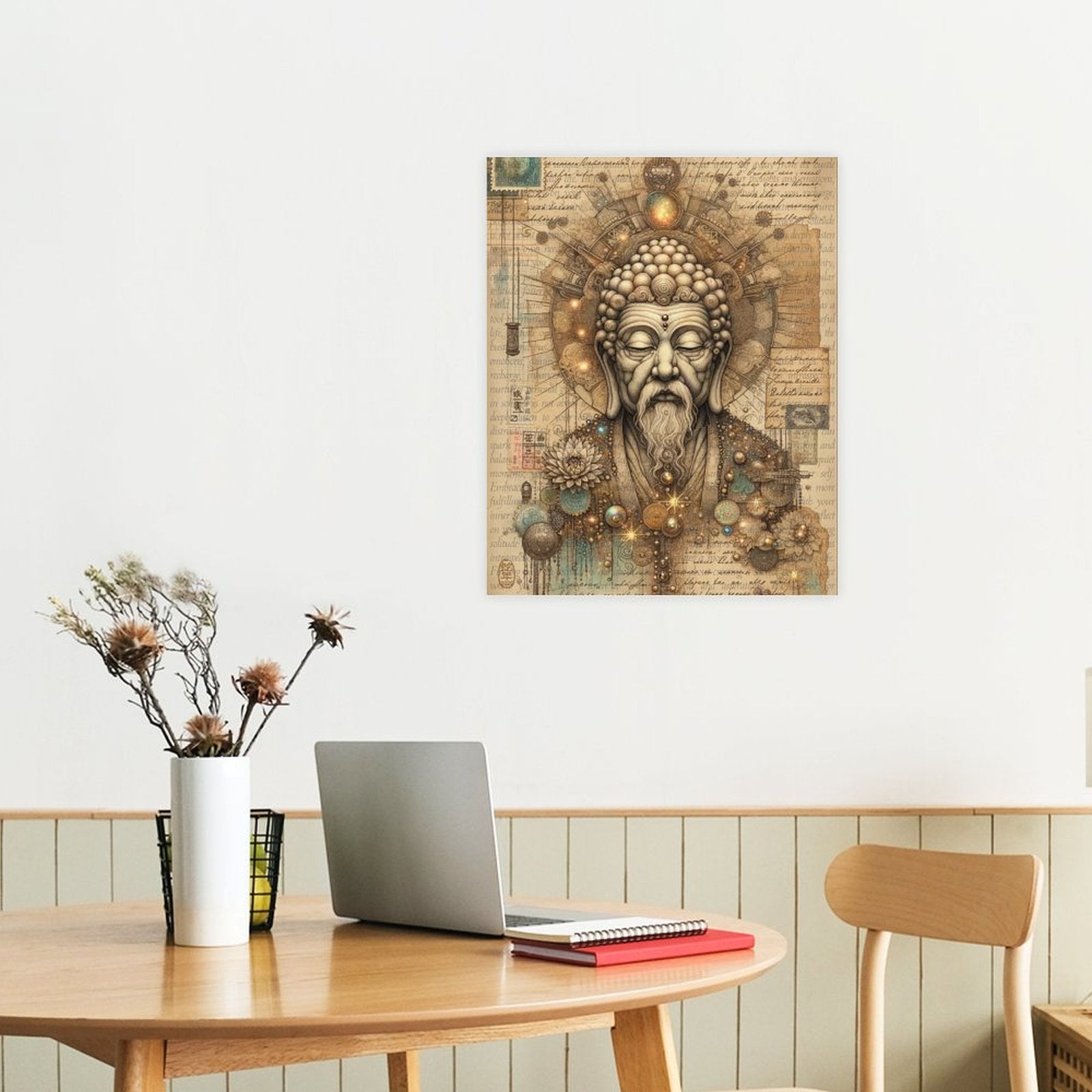 Whispers of Stillness - Buddha Painting Canvas by Teo Teglia Art